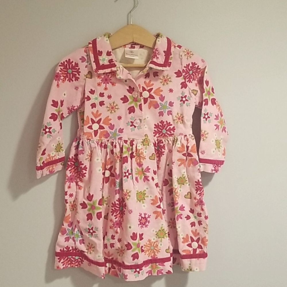Hanna Andersson girl's corduroy long-sleeved dress